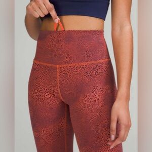 lululemon athletica Red Patterned Leggings